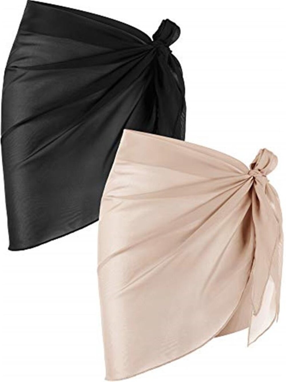 2 Pieces Women Sarongs Swimsuit Beach Bikini Wrap Cover Up Chiffon